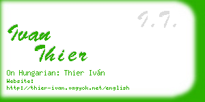 ivan thier business card